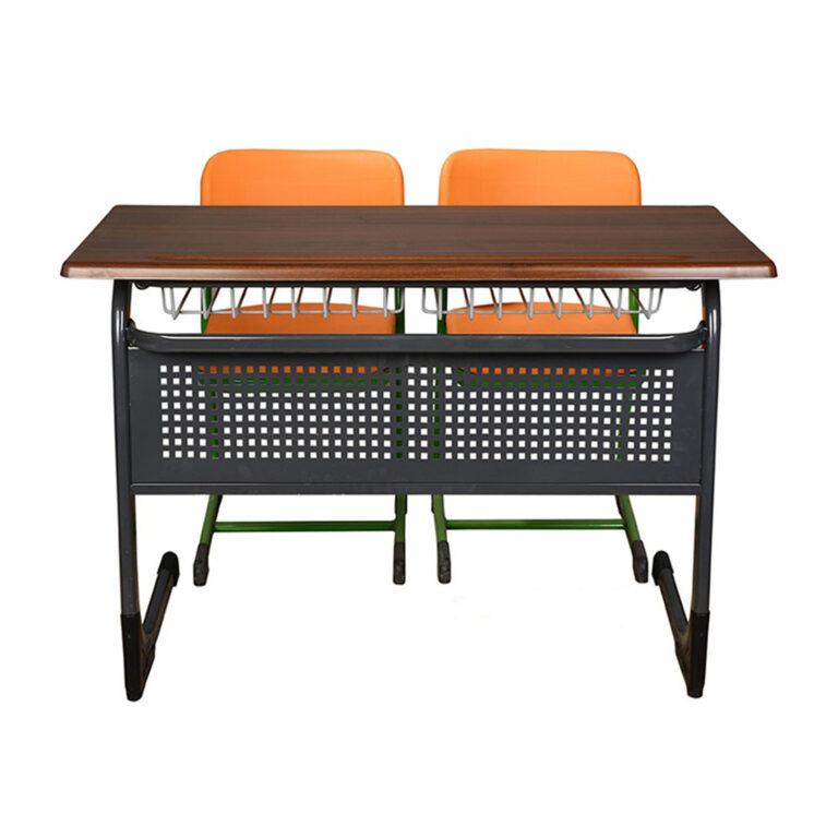 cift kisilkik ilk okul tipi on sac perdeli okul sirasi - double middle school type front sheet curtain school desk