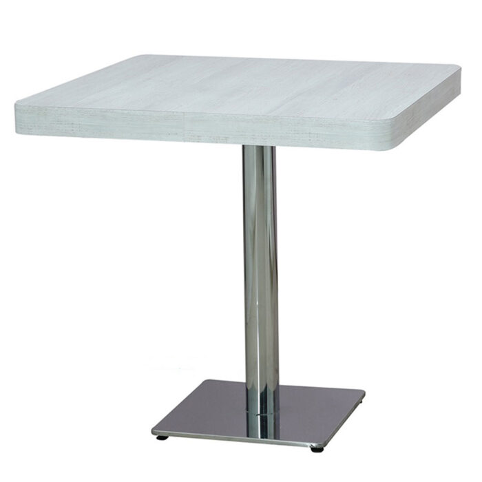 metal ayakli laminant tablali yemek masasi 80 cm kare - metal leg laminate top dining table square 80cm