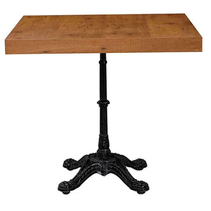 pik dokum ayakli yemek masasi 80 cm kare - cast iron leg square dining table 80cm
