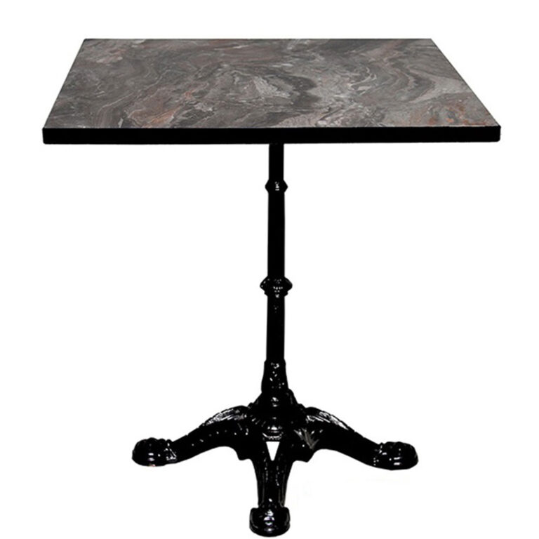 boylai pik - painted cast iron leg compact top dining table square 75cm