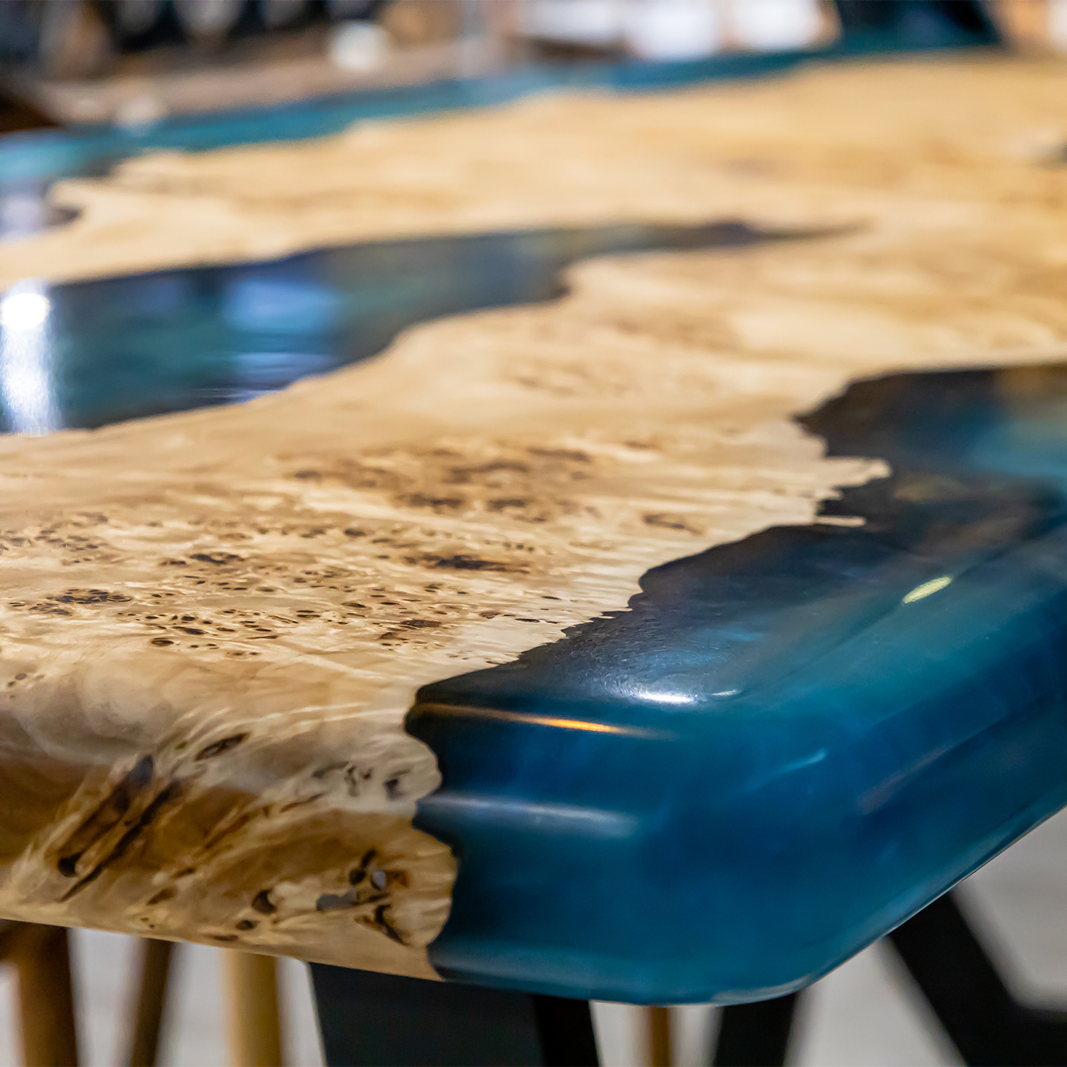 rainblue epoksi ahsap masa rainblue epoxy wooden table 10 - rain blue epoxy table