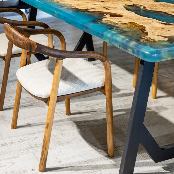 rainblue epoksi ahsap masa rainblue epoxy wooden table 4 1 - rain blue epoxy table