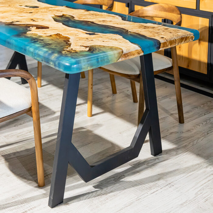 rainblue epoksi ahsap masa rainblue epoxy wooden table 5 1 - rain blue epoksi masa