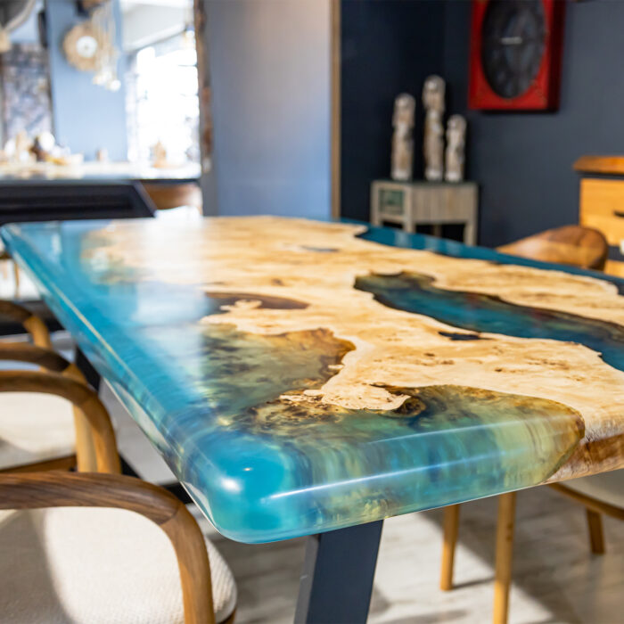 rainblue epoksi ahsap masa rainblue epoxy wooden table 8 1 - rain blue epoxy table